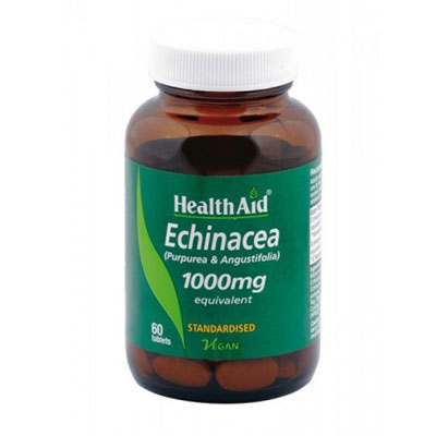 Health Aid Echinacea 1000mg Για Ενίσχυση Της Φυσικής Άμυνας Του Οργανισμού 60 ταμπλέτες.